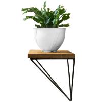 Стойка мебельная настенная с полкой для цветов 1горш.темный орех 24*20*23см Стойка мебельная настенная с полкой для цветов 1горш.темный орех 24*20*23см