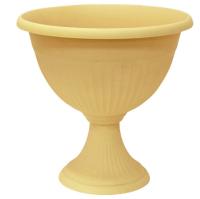 Вазон на ножке низкий 7л Ливия белая глина М3206 Вазон на ножке низкий 7л Ливия белая глина М3206