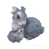 Заяц с зайчонком H17см 626035/F102