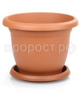 Горшок с поддоном Вилла терракот