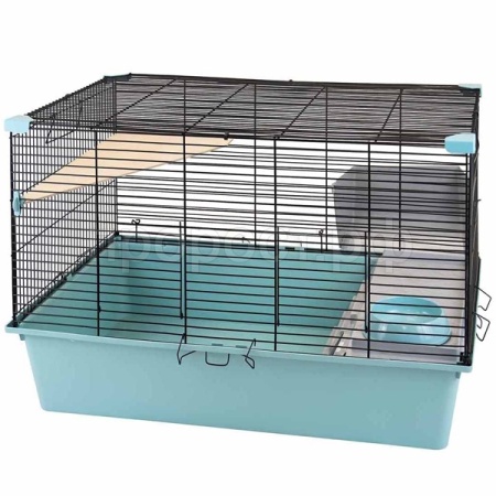 Клетка д/грыз CRAFT 80 Шиншилла-1 78*48*h45см разборная без наполнения бирюз-черн/4380/Дарэленд
