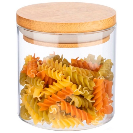 Банка д/сыпуч. прод. 0,45л Bambu стеклянная с крышкой 004451 /24шт/Mallony