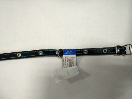 Ошейник кожа 15мм безразмерный на фетре 33-35см/40465/Бим