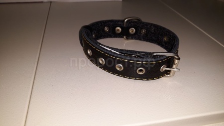 Ошейник кожа 30мм безразмерный на ферте 54-56см/40861/Бим