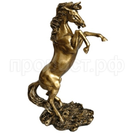 Фигура Конь на дыбах (золото) H17см 718645/SG043 