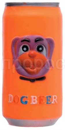 Игрушка с Пивная банка из винила с тисненным рисунком д/средних пород /ISJ2053/С2601/ЗР
