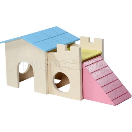 Игровой комплекс Домик д/грыз. 24*10*10см/42031016/Триол