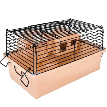 Клетка д/грыз N1 РПК51 укомплектованная 28*17*18см бежевая/Евро Клетка д/грыз N1 РПК51 укомплектованная 28*17*18см бежевая/Евро