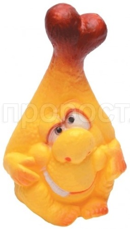 Игрушка с Окорочок Веселый из винила д/средних пород 13см/ISJ2055/С2618/ЗР