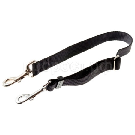 Удлинитель для поводка 25мм 50см-80см черный/металл 73-2893/Пет Лайн