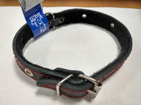 Ошейник кожа 15мм 1слойный безразмерный 32-35см/40458/Бим