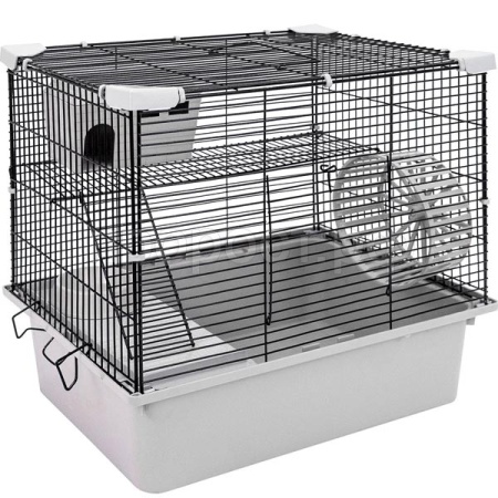 Клетка д/грыз №1 РПК57 2-х эт укомплектованная 42*30*40см светло-серая/Евро Клетка д/грыз №1 РПК57 2-х эт укомплектованная 42*30*40см светло-серая/Евро