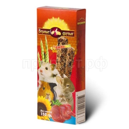 Лакомство для грызунов Палочки Бекон Верные друзья 150гр Лакомство для грызунов Палочки Бекон Верные друзья 150гр