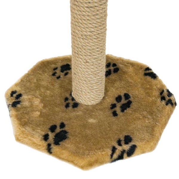 Когтеточка столбик мех, джут коричневый 35*35*50см/DONBARON