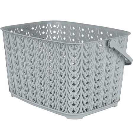 Корзина д/хранения Plast Team Melange 3л с ручкой серый шторм РТ4086 /10шт/ПТ