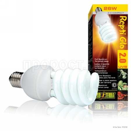 Лампа для черепах дневная Repti Glo 2.0 Compact 25Вт/2191 Лампа для черепах дневная Repti Glo 2.0 Compact 25Вт/2191