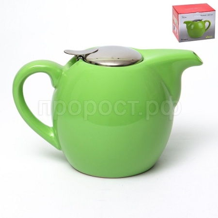 Чайник заварочный 1300мл Феличита зеленый с фильтром 109-06038 /12шт/PSF