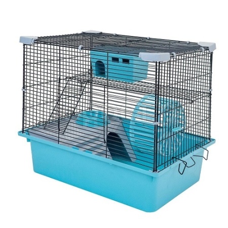 Клетка д/грыз ЭКО 2-х эт РИККИ 42*30*40см разборная бирюза/43102/Дарэлл Клетка д/грыз ЭКО 2-х эт РИККИ 42*30*40см разборная бирюза/43102/Дарэлл