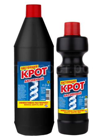Ср-во д/засоров КРОТ Активный 1л /6шт/