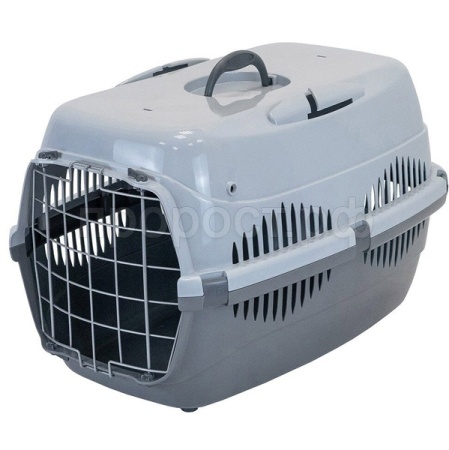 Переноска Спутник №3 ZooM с металлической дверцей сер-сер до 15кг 58*41*33см/4292/Дарэлл