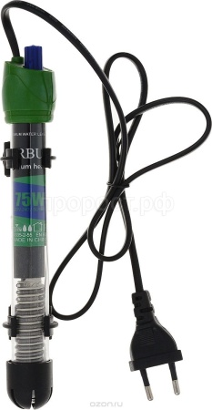 Нагреватель воды с терморег. 75Ватт стекло/60шт/HEATER 003/