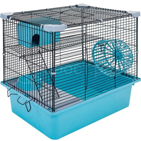 Клетка д/грыз №1 РПК57 2-х эт укомплектованная 42*30*40см бирюзовая/Евро Клетка д/грыз №1 РПК57 2-х эт укомплектованная 42*30*40см бирюзовая/Евро