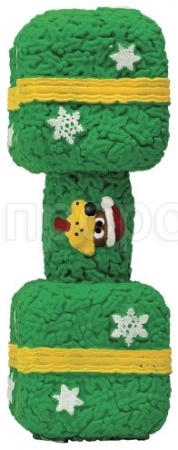 Игрушка с Гантель латексная с рисунком д/мелких и средних пород 10см/RJP0534/С2984/ЗР