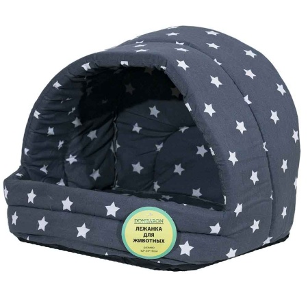 Лежанка Лукошко поролоновая хлопок  МИКС 42*34*18см/DONBARON