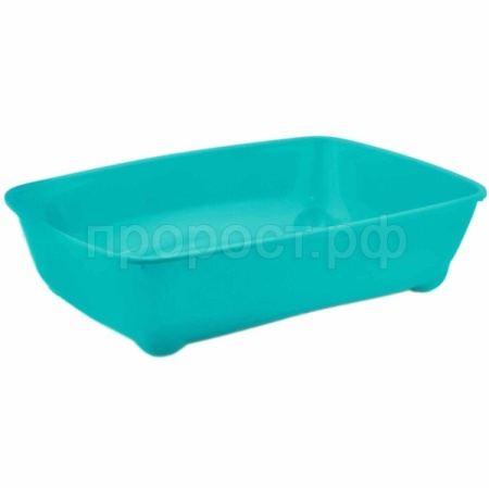 Туалет д/кошек Zoo-M глубокий средний под наполнитель 43*30*10см бирюзовый/2916/Дарэлл