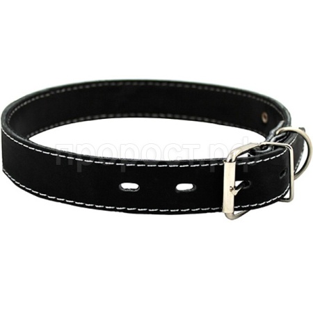 Ошейник кожа 35мм двойной 50-59см/00035013/Каскад