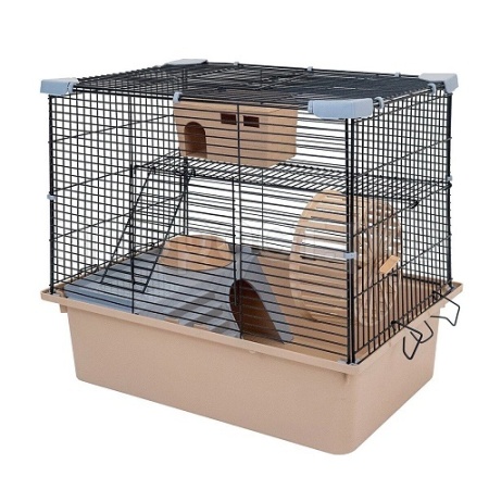 Клетка д/грыз ЭКО 2-х эт РИККИ 42*30*40см разборная бежевая/43102/Дарэлл Клетка д/грыз ЭКО 2-х эт РИККИ 42*30*40см разборная бежевая/43102/Дарэлл