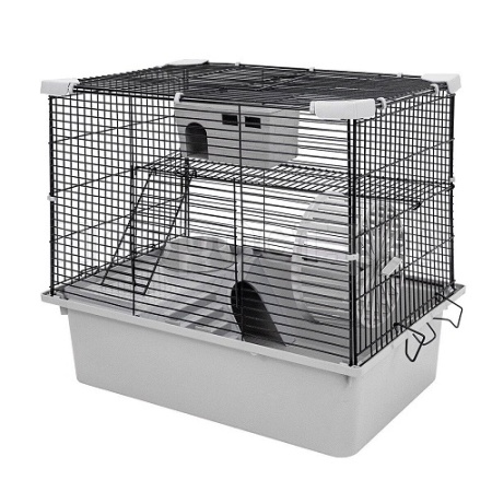 Клетка д/грыз ЭКО 2-х эт РИККИ 42*30*40см разборная светло-серая/43102/Дарэлл Клетка д/грыз ЭКО 2-х эт РИККИ 42*30*40см разборная светло-серая/43102/Дарэлл