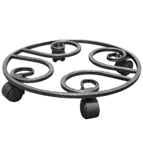 Подставка РЗДИ Напол на колесах один горшок антик серебро