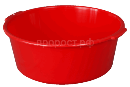 Таз 12л с ручками красный 03004