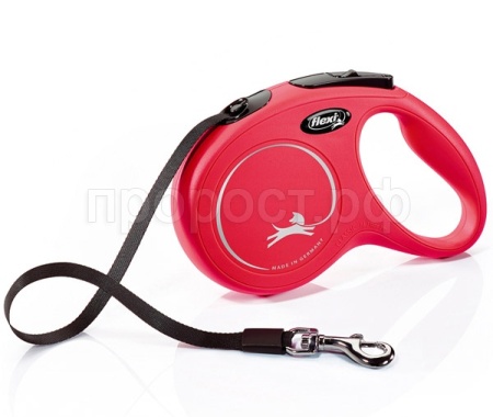 Рулетка Флекси Классик М ремень 5м на 25кг красная/32206/20/Евро