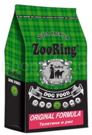 Собаки ZooRing Original Formula телятина и рис д/молод. и взр. собак всех пород 2кг/5шт/424603уд