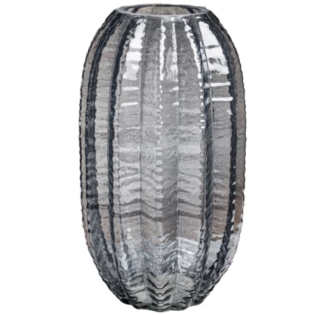 Ваза д/цветов Плиссе большая графит стекл. /1902-Н5 /1шт/ДК