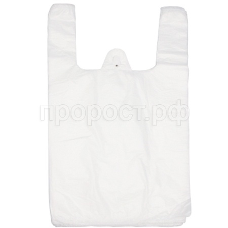 Пакет-майка 28х14х50см (100шт) "Белая" /20шт/МАЙ59688 Пакет-майка 28х14х50см (100шт) "Белая" /20шт/МАЙ59688