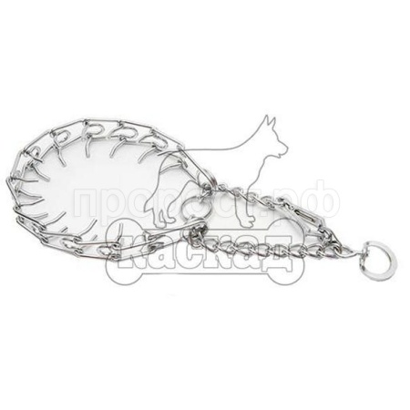 Ошейник строгий быстросъемный с вертлюгом хром 3мм*55см/26455301/Каскад