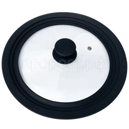 Крышка закал. стекло CAPPELLO D24/26/28см с силик обод, паровыпуск, низ