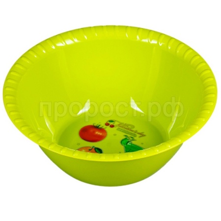 Миска 4л Смак круглая оливковый 03070