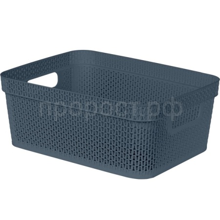 Корзина д/хранения Ajur 11л прямоуг. космический серый KL4114 /16шт/ПР