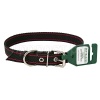 Ошейник капрон 1сл 25мм черный с красными полосами DONBARON