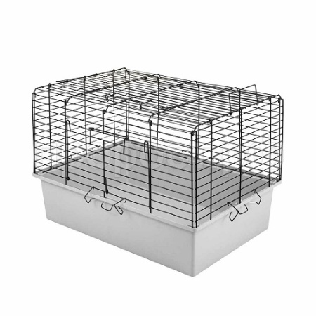 Клетка для кроликов и морских свинок складная  КРОЛИК №2 размер 58*40*32,5см св.сер/черный Клетка для кроликов и морских свинок складная  КРОЛИК №2 размер 58*40*32,5см св.сер/черный