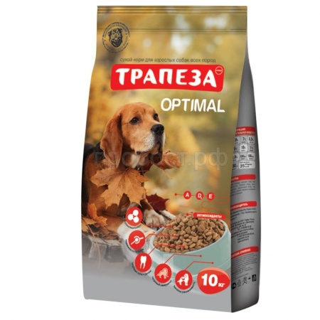 Собаки Трапеза Оптималь для всех пород 10кг сухой/3029/2217 ЧЗ