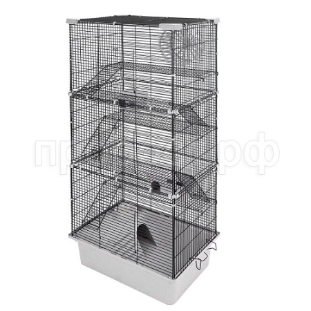 Клетка д/грыз ЭКО 6-х эт РИККИ 42*30*95см разборная светло-серая/43122/Дарэлл Клетка д/грыз ЭКО 6-х эт РИККИ 42*30*95см разборная светло-серая/43122/Дарэлл