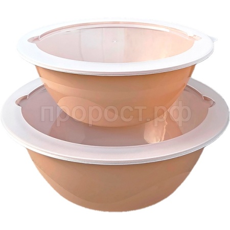 Набор мисок Дуэт (2,1+3,9л) какао А089 /20шт/Арз